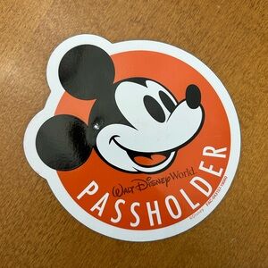 Disney Passholder Magnet - Black, White, and Orange